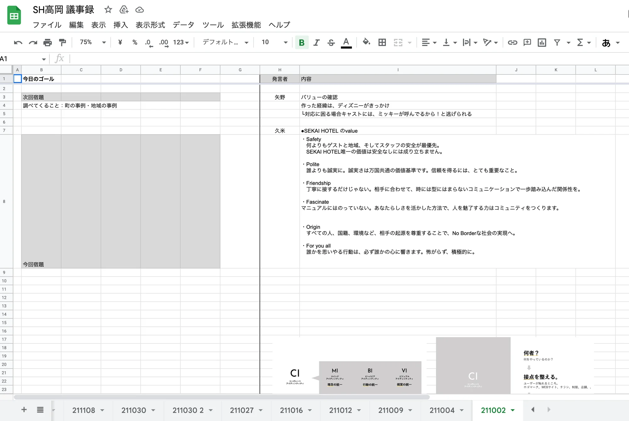 当時の議事録 画像