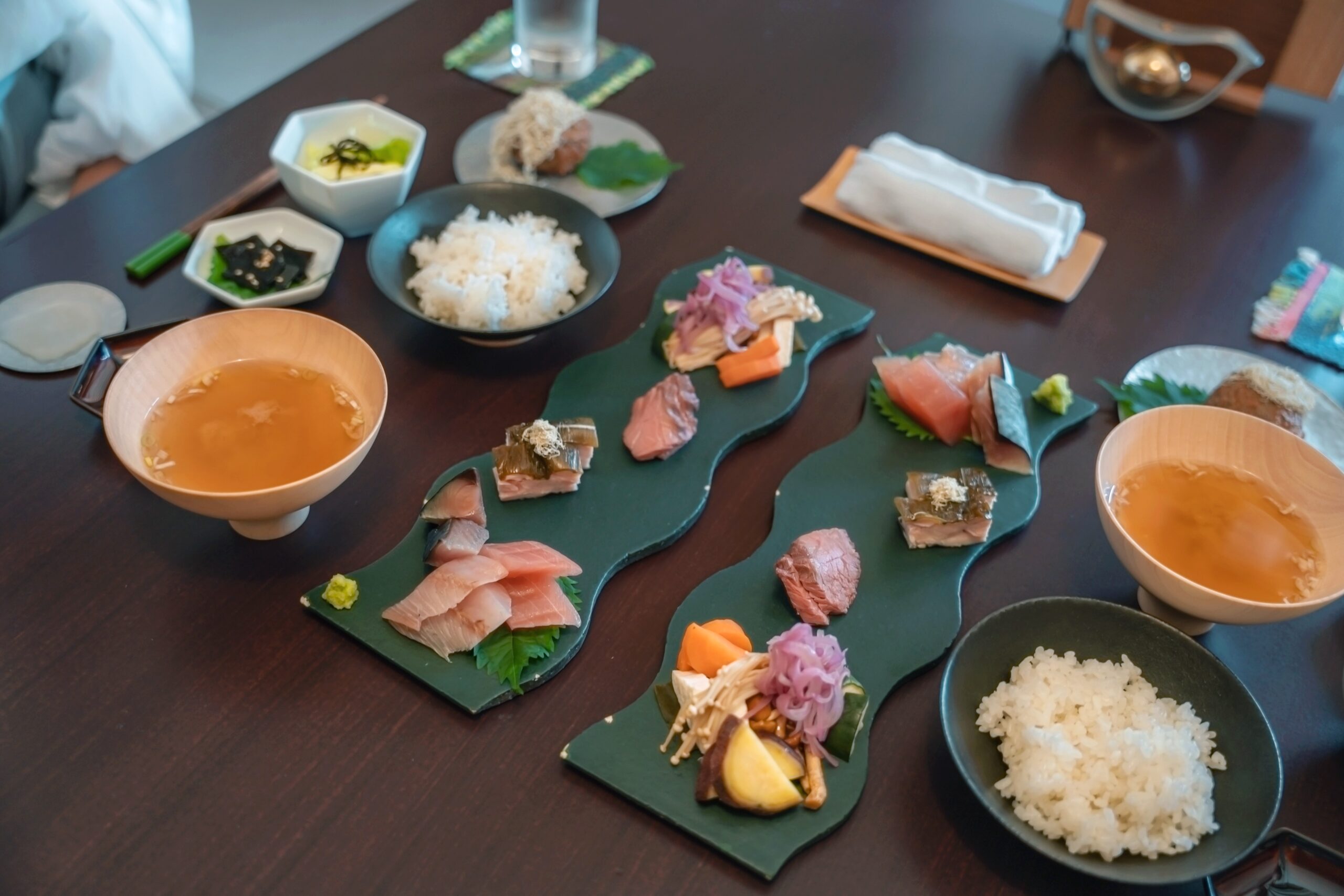 釣り　クラフタン　食事