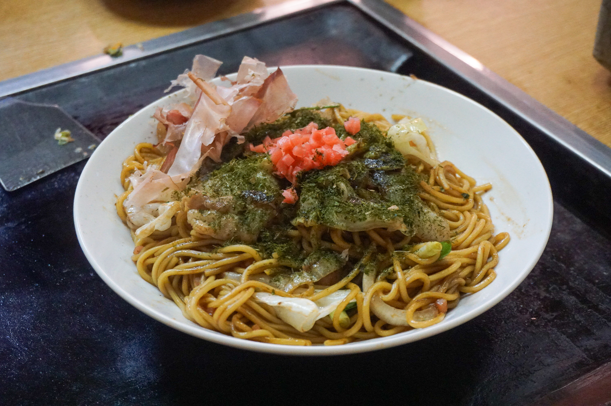 サービスで大盛りになった焼きそば