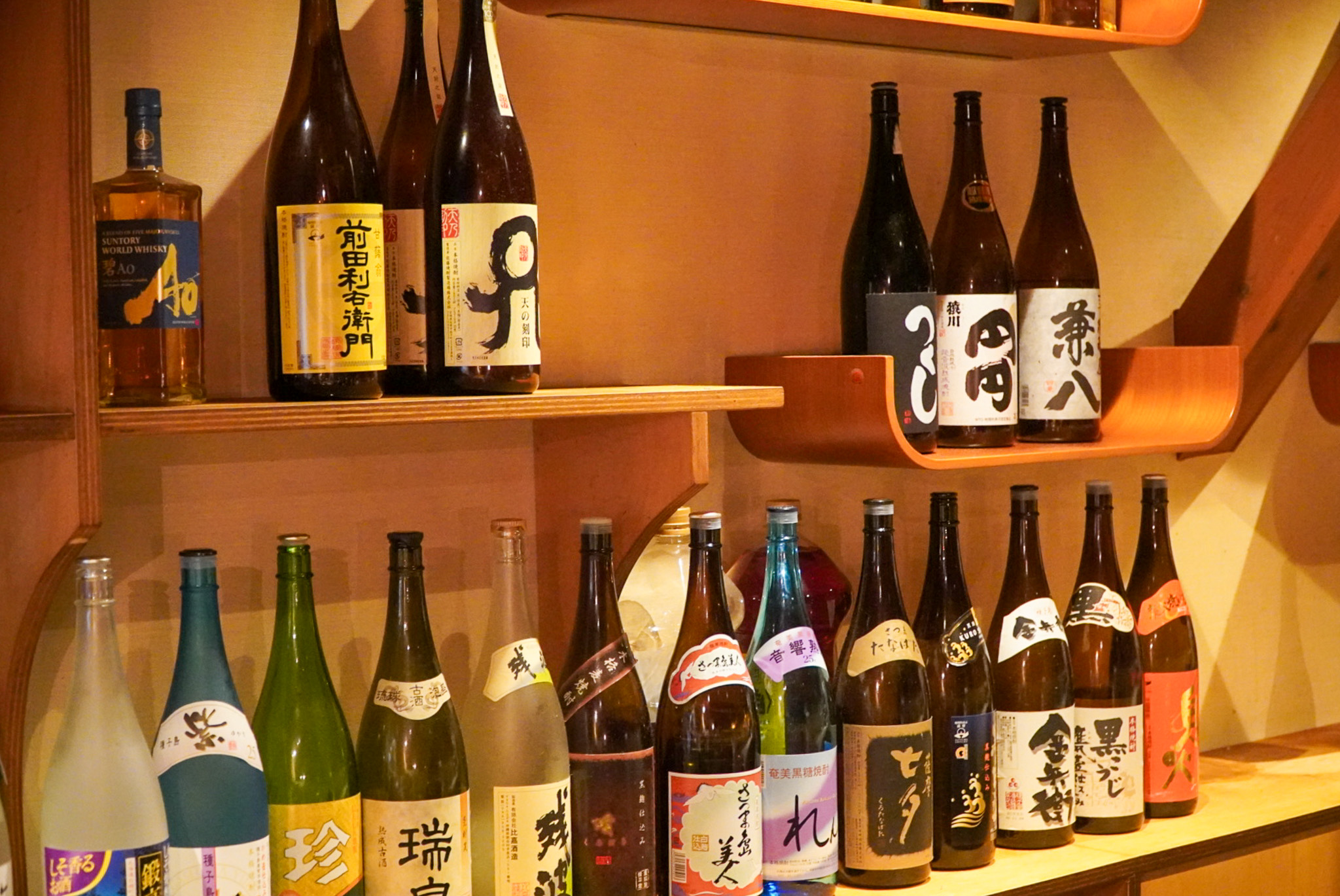 焼酎が並んでいる様子